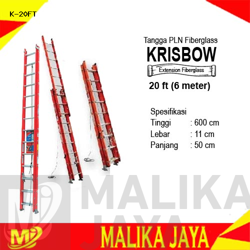 Tanggga PLN Extension Fiberglass 20FT 6 Meter Merk Krisbow